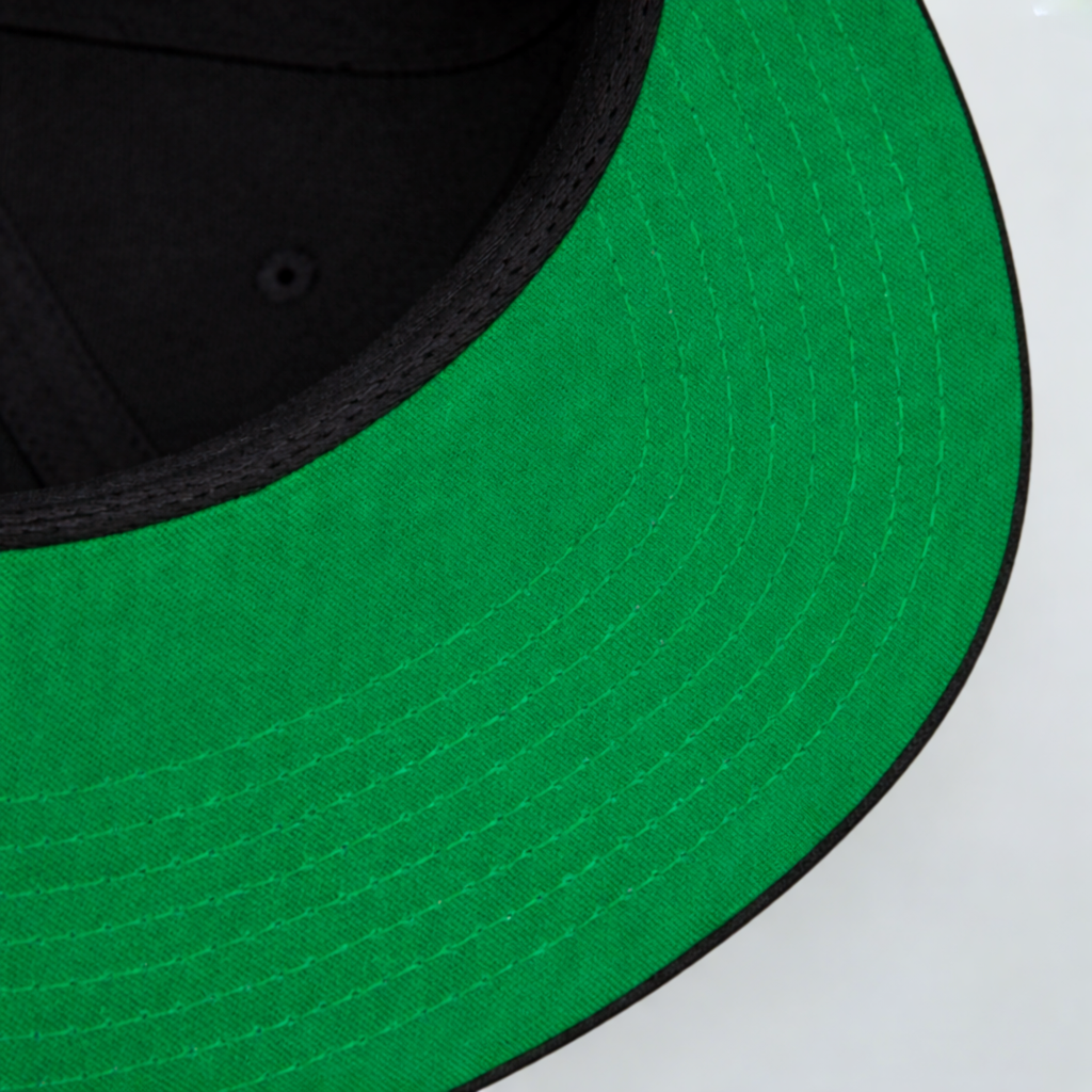 Make Heaven Crowded Snapback Black and Green Hat