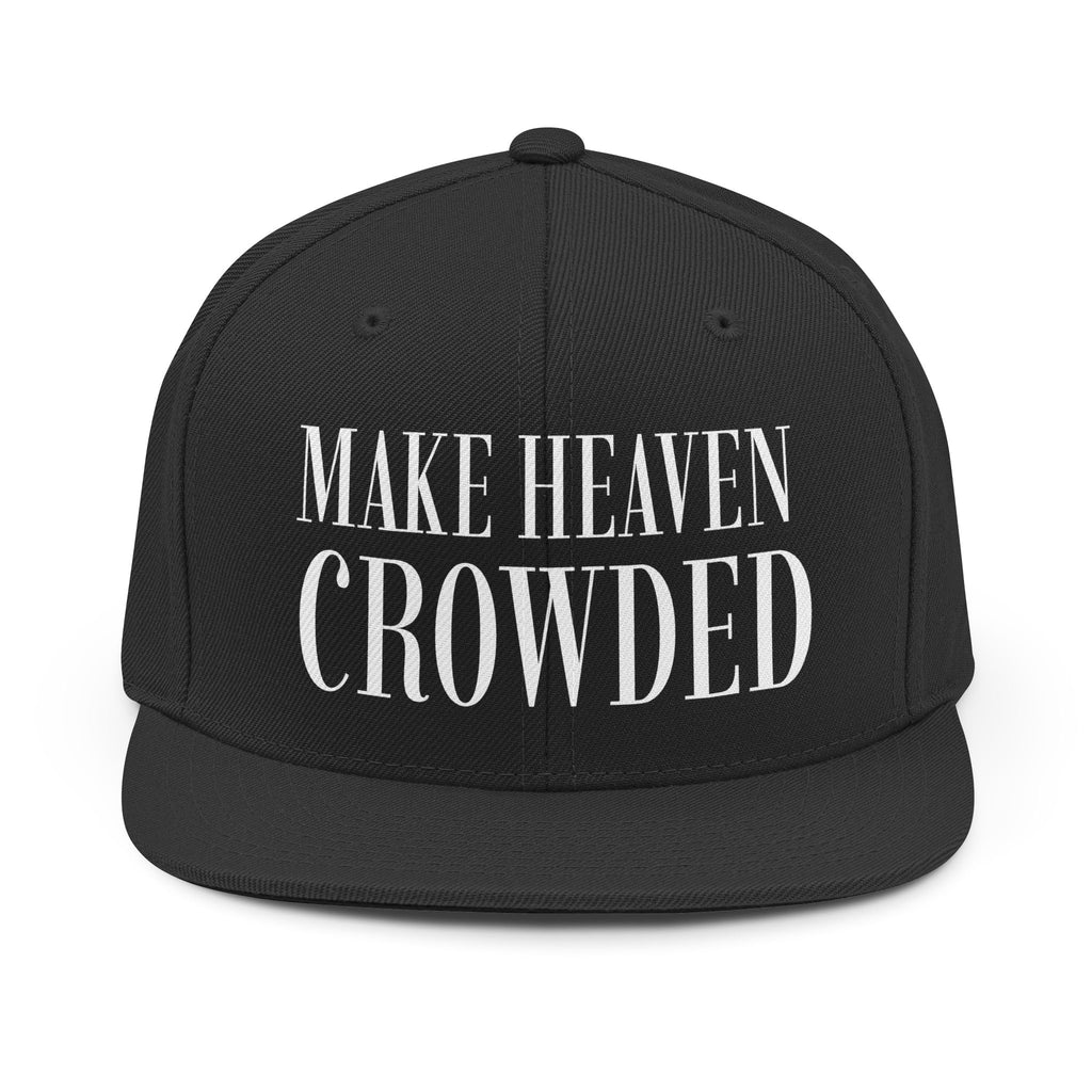 Make Heaven Crowded Snapback Black and Green Hat
