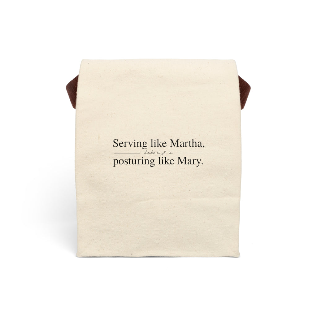 Martha and Mary Canvas Lunch Bag With Strap